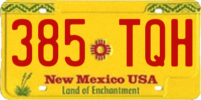 NM license plate 385TQH