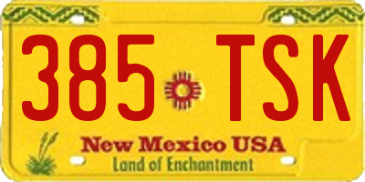 NM license plate 385TSK
