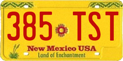 NM license plate 385TST
