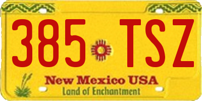 NM license plate 385TSZ