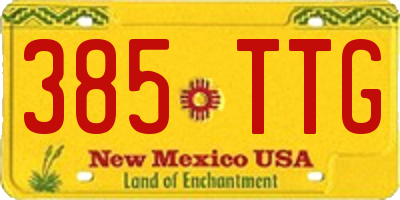 NM license plate 385TTG