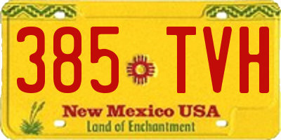 NM license plate 385TVH