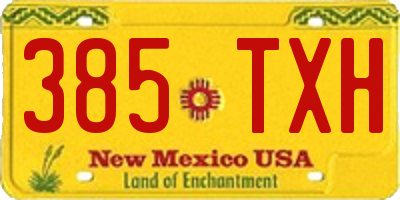 NM license plate 385TXH