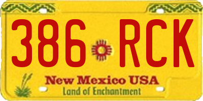 NM license plate 386RCK