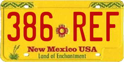 NM license plate 386REF