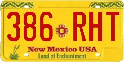 NM license plate 386RHT