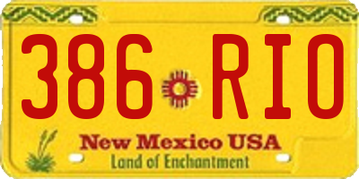 NM license plate 386RIO