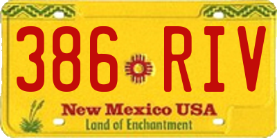 NM license plate 386RIV