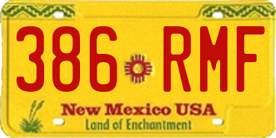 NM license plate 386RMF