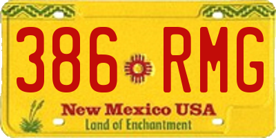 NM license plate 386RMG