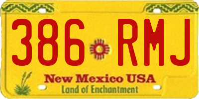NM license plate 386RMJ