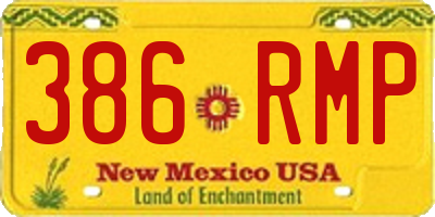 NM license plate 386RMP
