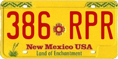 NM license plate 386RPR