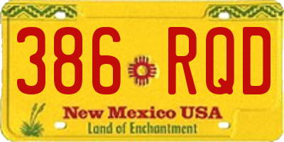 NM license plate 386RQD