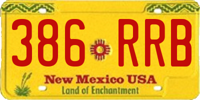NM license plate 386RRB