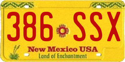 NM license plate 386SSX
