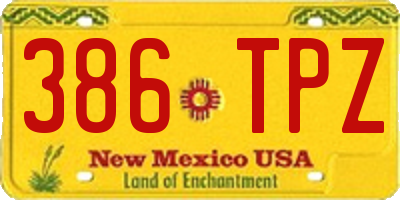 NM license plate 386TPZ
