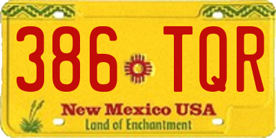 NM license plate 386TQR