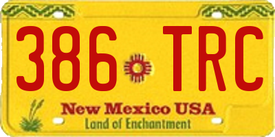 NM license plate 386TRC