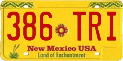 NM license plate 386TRI