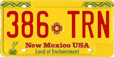 NM license plate 386TRN