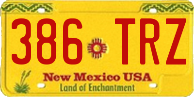 NM license plate 386TRZ