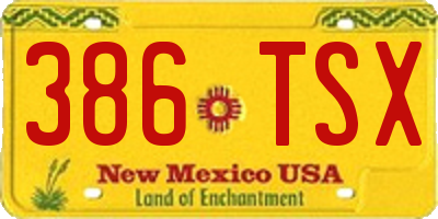 NM license plate 386TSX
