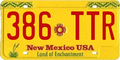 NM license plate 386TTR