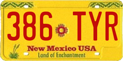 NM license plate 386TYR