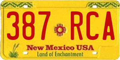 NM license plate 387RCA