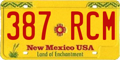 NM license plate 387RCM