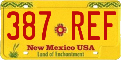 NM license plate 387REF