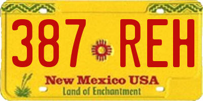 NM license plate 387REH