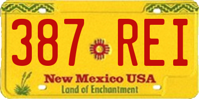 NM license plate 387REI