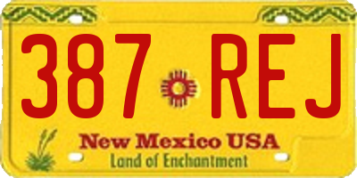 NM license plate 387REJ