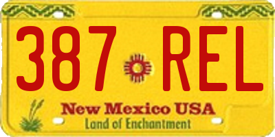 NM license plate 387REL