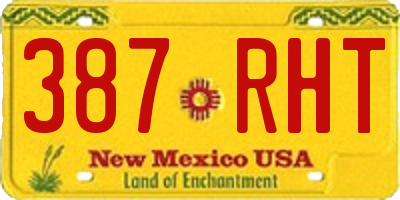 NM license plate 387RHT
