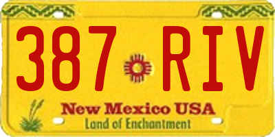NM license plate 387RIV