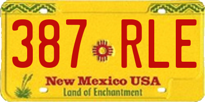 NM license plate 387RLE