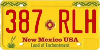 NM license plate 387RLH