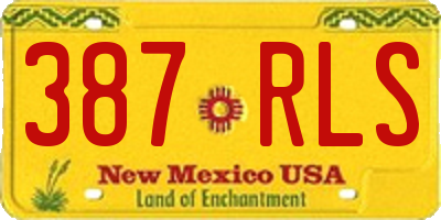 NM license plate 387RLS