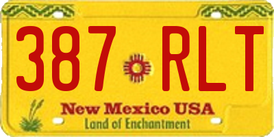 NM license plate 387RLT
