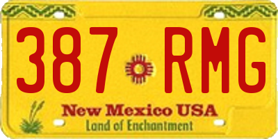 NM license plate 387RMG