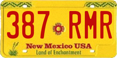 NM license plate 387RMR