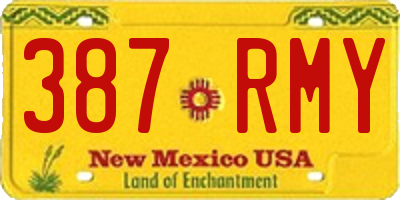 NM license plate 387RMY