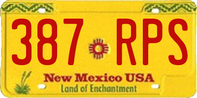 NM license plate 387RPS