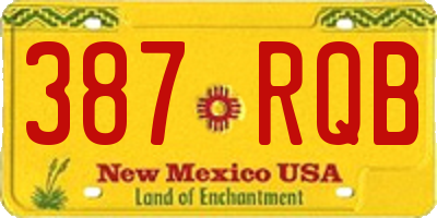 NM license plate 387RQB