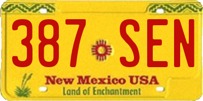 NM license plate 387SEN