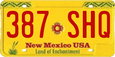 NM license plate 387SHQ
