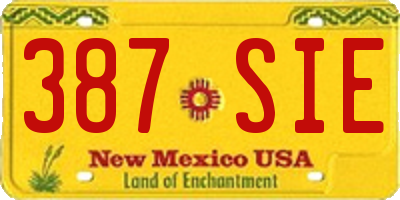 NM license plate 387SIE